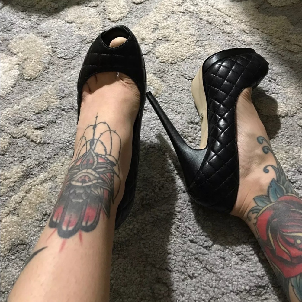 Bebe quilted pumps